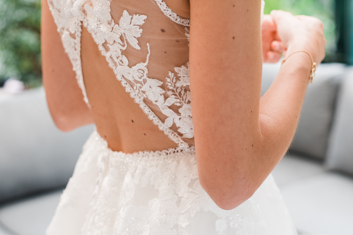 robe de la mariée avec dentelle